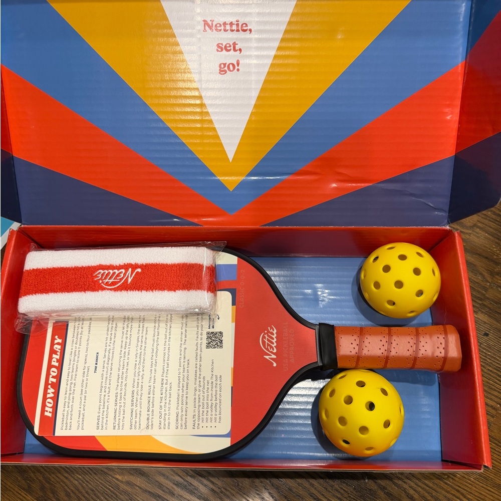 Nettie Red and Yellow Pickleball Set